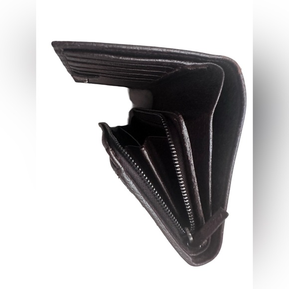 Gucci Wallet GG Monogram Brown Canvas Leather 6x4.5 - Picture 4 of 8